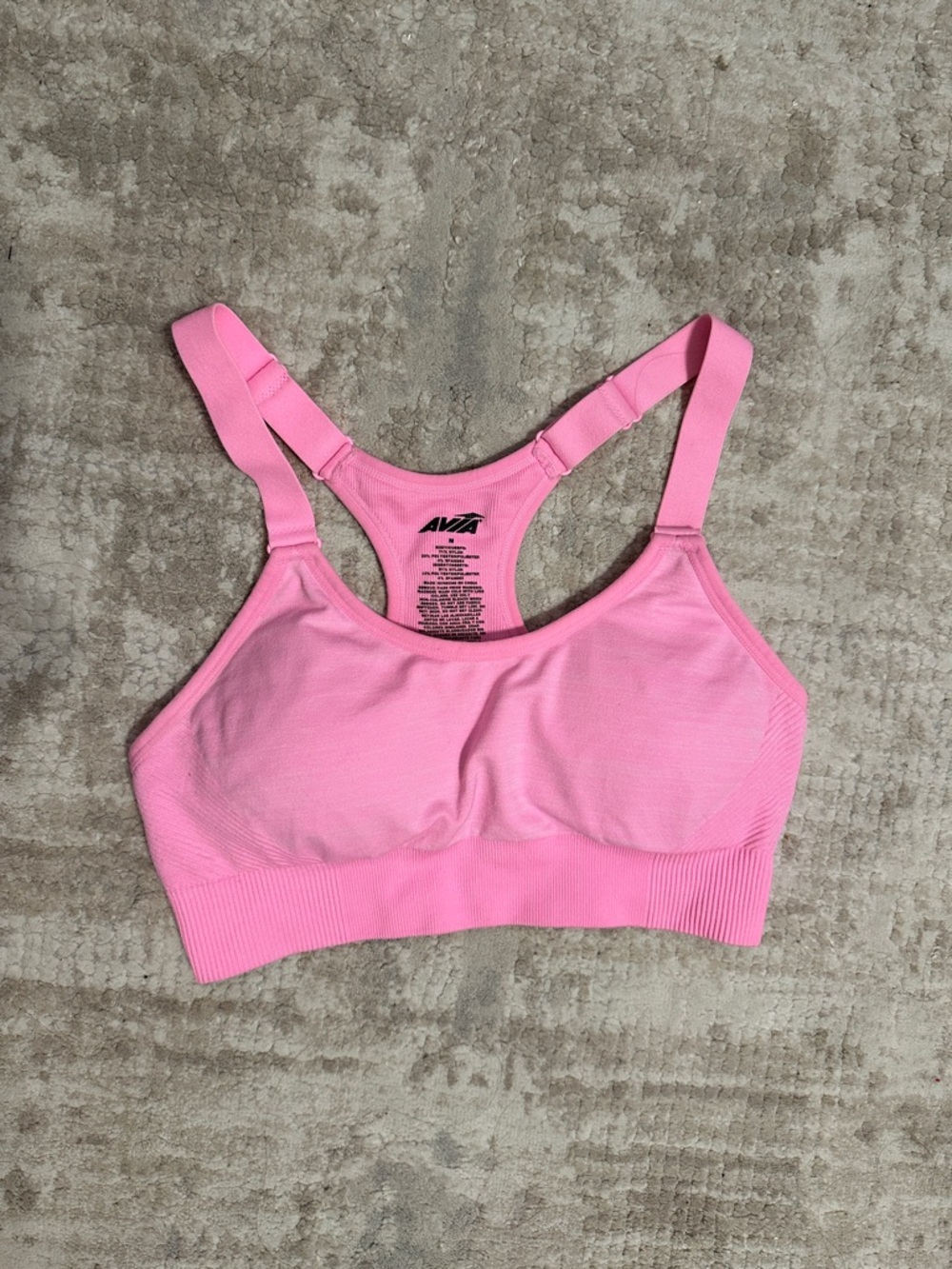 Avia Pink Padded Racerback Sports Bra